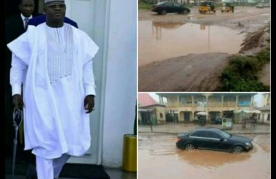 Governor Yahaya Bello of Kogi State In A pixmix photo with the Bad Ganaja road