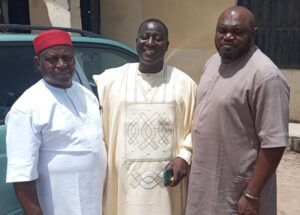 From Left, Rev William Ilani, at the the Middle, Rev Ogala Moses Sani, the Resident Pastor of Chapel of Freedom International Church, Lugbe Abuja & at the far right hand side is the great Gospel Veteran Evagelist Ben O Ben