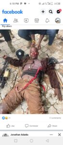 Lifeless Body of Okwo killed by at Ejule During the attack 